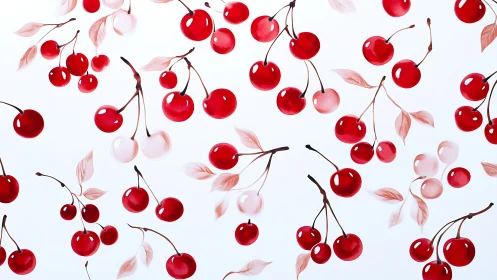 Cherry constellations drift across a sugar bright sky