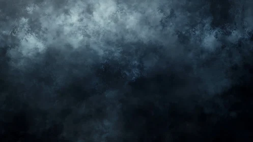 Low key nebulous storm cloud texture in desaturated blues