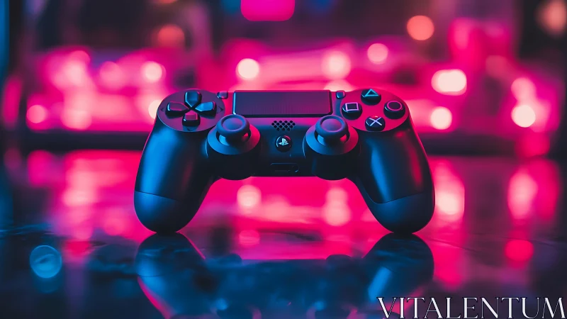 Neon Gaming Dreams in Electric Pink and Blue.