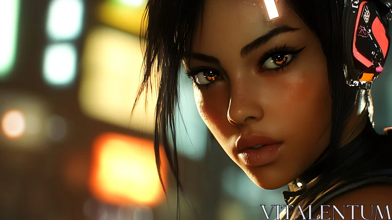 Neon-drenched gaze rewrites the rules of cyber city nights