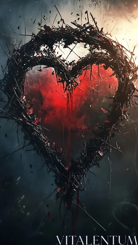 Haunting Sacred Heart Emerges From Thorny Shadow