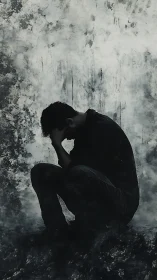 Quiet moment of reflection with a solitary, thoughtful soul.