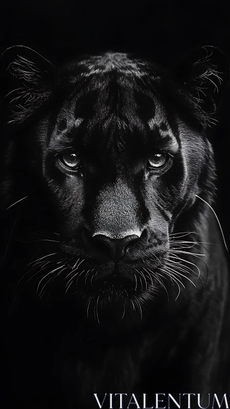 Prowling Leopard Portrait in Black and White