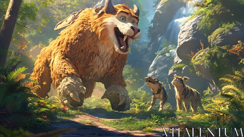 High-resolution digital rendering of animated bovine creature with anthropomorphic features displayi