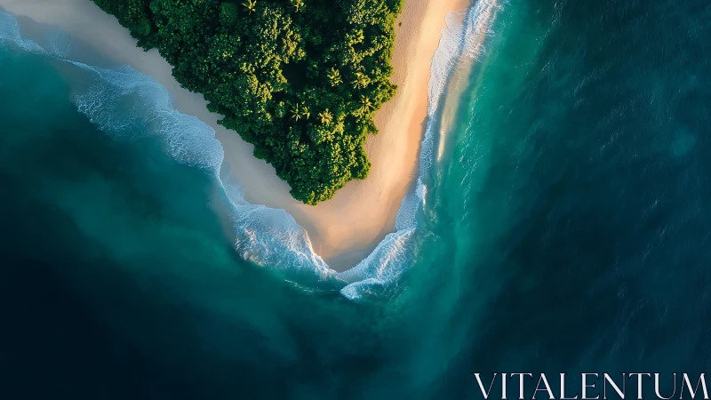 Tropical Paradise: Golden Beach Meets Lush Forest.