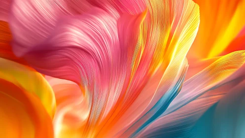 Flowing ribbons of color swirling in gentle, glowing motion.