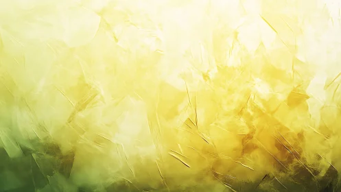 Golden light dissolves into soft green abstract haze.