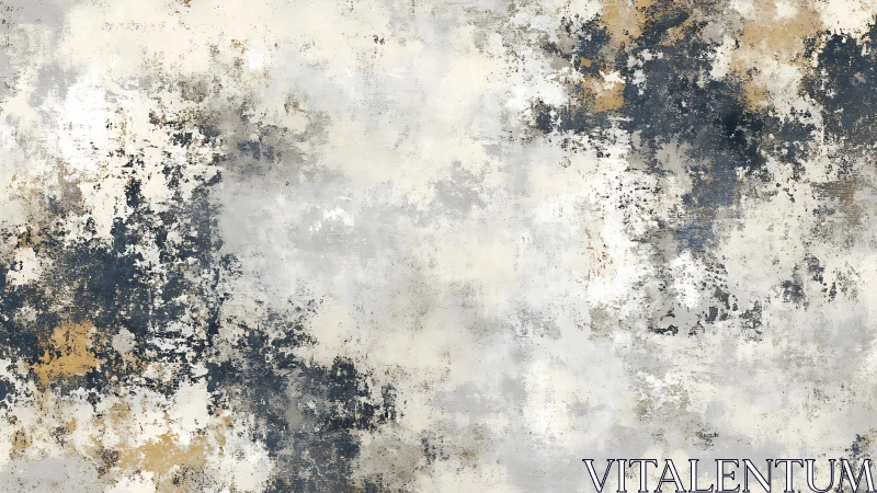 Abstract textured wall art with neutral tones and gold accents.