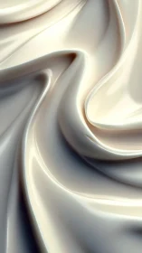 Creamy satin folds forming abstract flowing drapery.