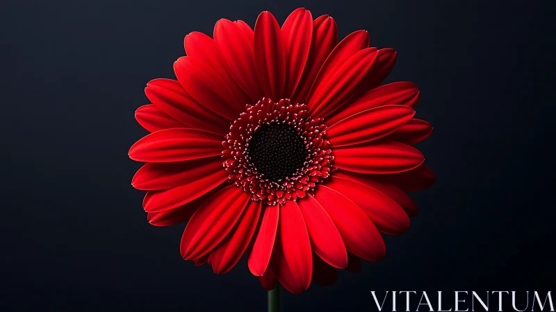 Crimson Blossom Unveiled: Velvety Petals Dance Against Darkness.
