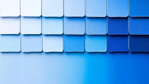 Layered gradient tiles in shifting sky-to-ocean blues.