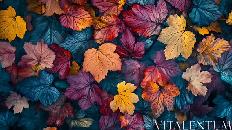 Chromatic foliage field with high-contrast autumn palette.