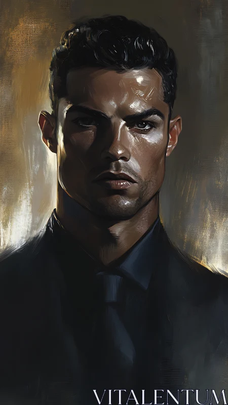 Midnight resolve sharpens beneath burnished studio light