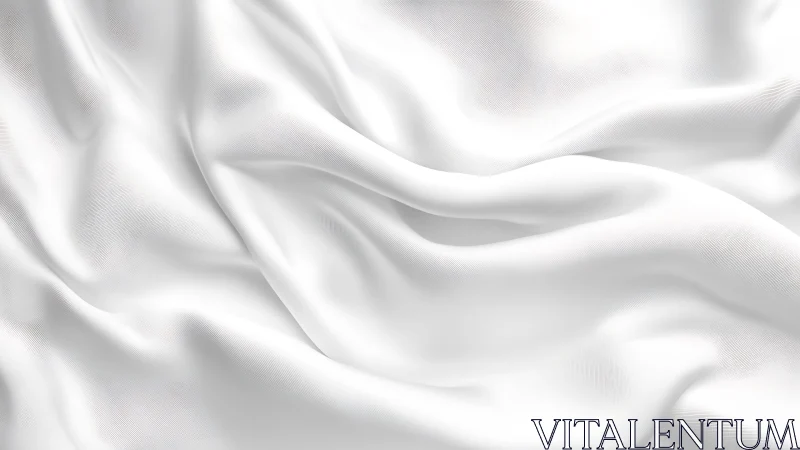 Soft White Silk Fabric with Elegant Folds, Minimalist Style.