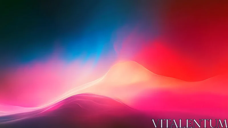 Digital painting chromatic dunes with luminous gradients.