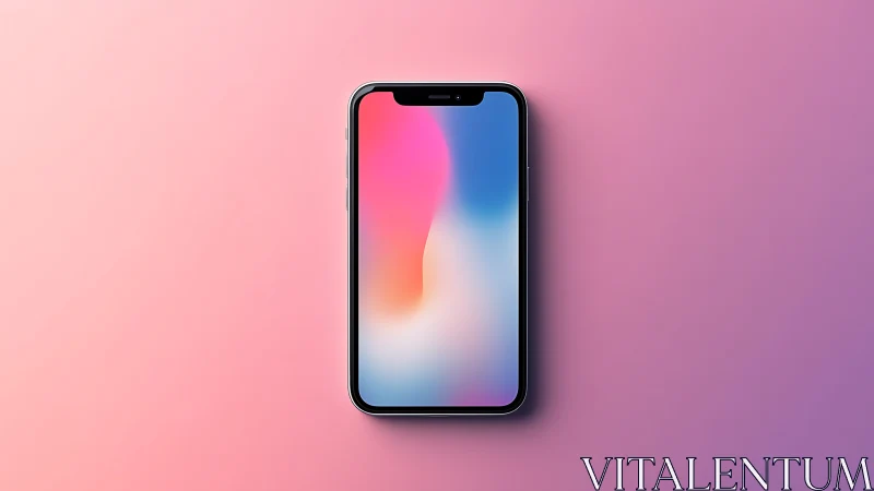 Chromatic Portal: Smartphone's Luminous Gradient Stage.