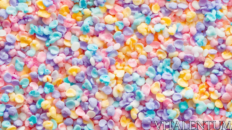 Candy cloud confetti of pastel ice cream dots in bloom.