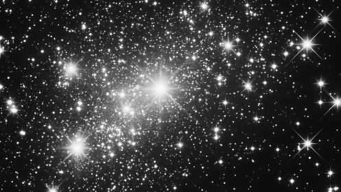 Radiant stellar cluster exploding across deep space.