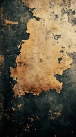 Peeling rust continents drift quietly across a dark sea