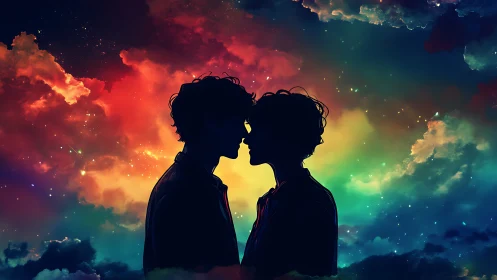 Two Souls Meeting Under Painted Skies.