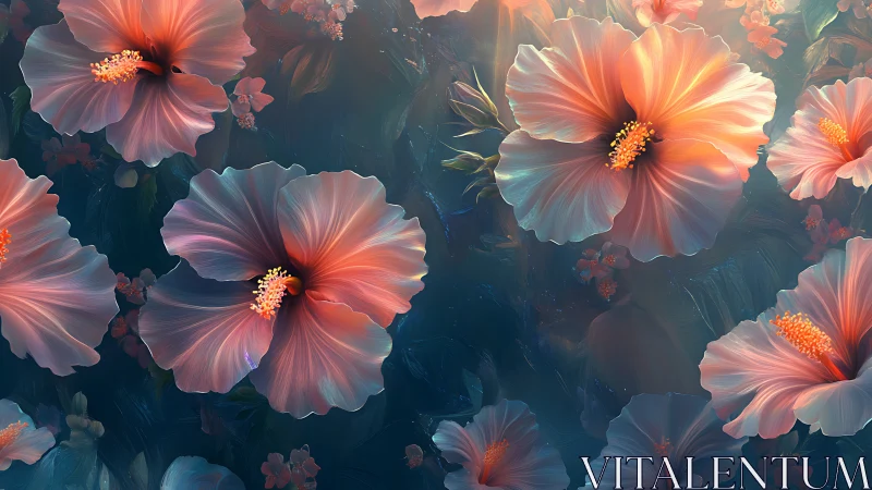 Luminous Cosmos Blooms Dance Through Twilight Dreamscape