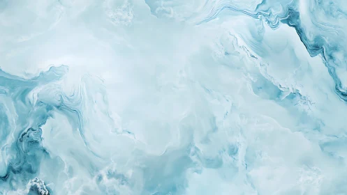 Icy marble swirls drift across a tranquil blue expanse.