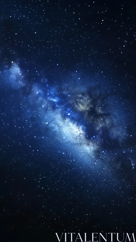 Milky Way core glowing across deep indigo night sky.