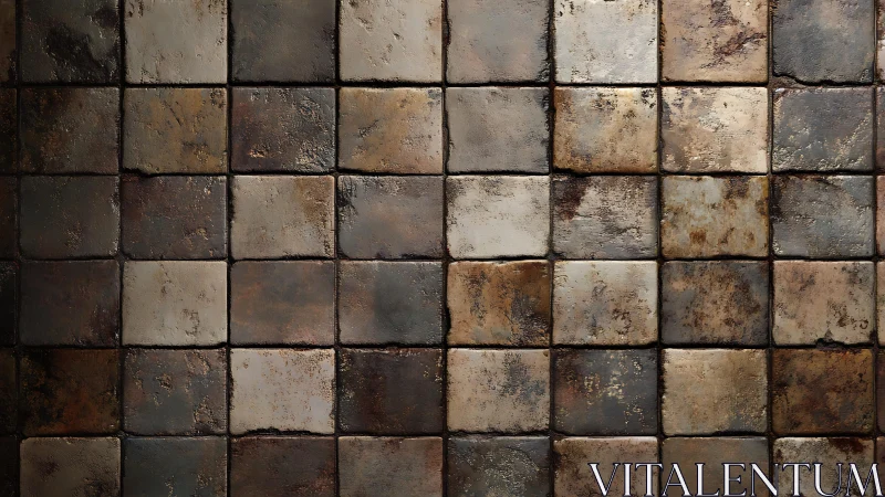 Rustic stone tile wall with natural weathered textures, earthy style.