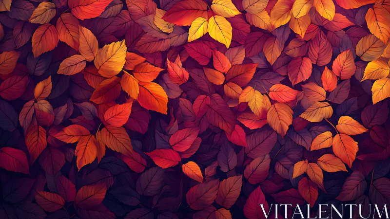 Crimson leaf chorus swirling in a glowing autumn tapestry.