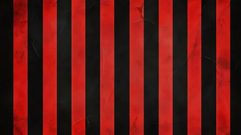 Vertically banded red black grunge stripes with textured wear