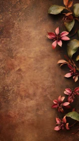 Delicate Blooms Against Warm Earth Tones.