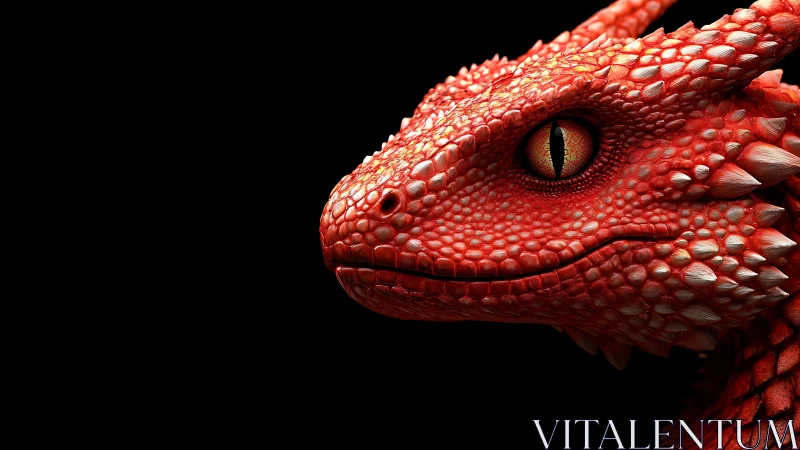 Playful red dragon portrait with bright curious gaze.