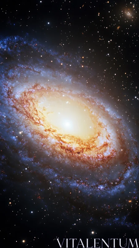 High-resolution spiral galaxy core with bright bulge and dust lanes