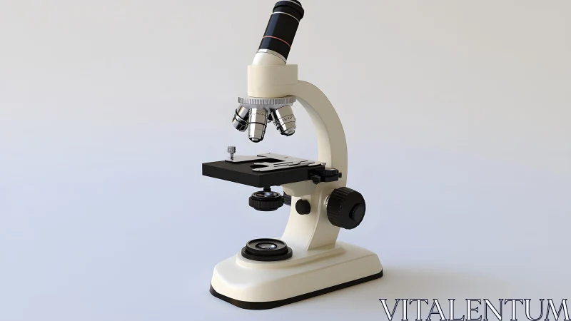 Classic laboratory microscope on plain background, realistic style. Classic laboratory microscope on plain background, realistic style.