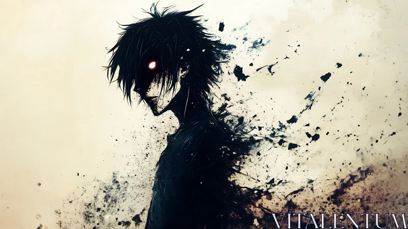 Shadow-born wanderer unraveling into drifting ink and light.