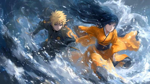 Storm-forged partners cut through waves of painted fury