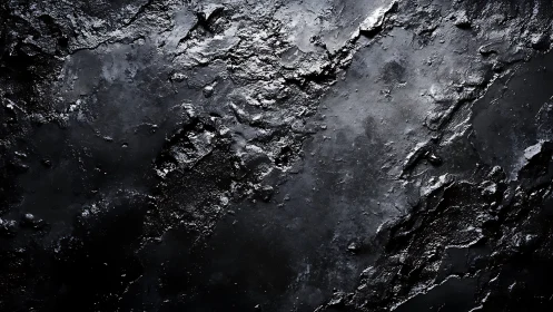 Macro analysis of glossy black stratified surface topology.