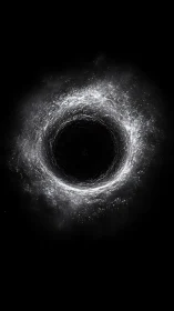 Whispering Gravity Halo swirling in a starless dark void.