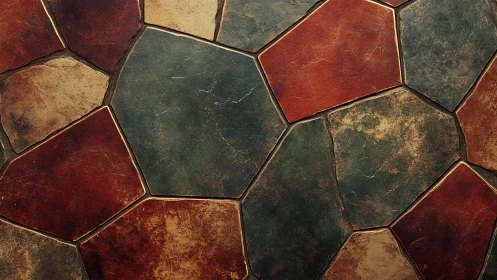 Stone tessellations hum softly in weathered earthen hues