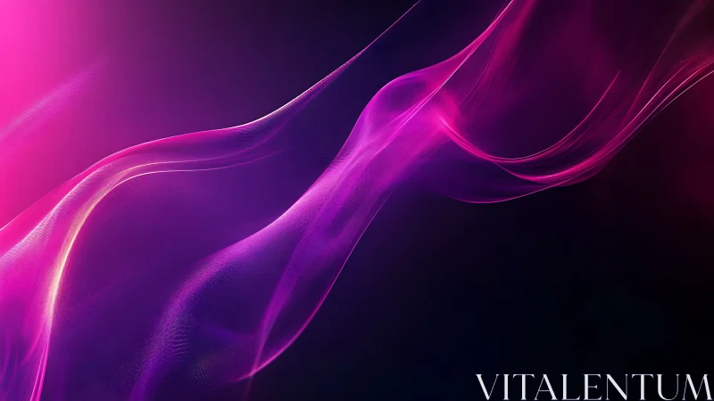Magenta luminous waveforms over deep gradient backdrop