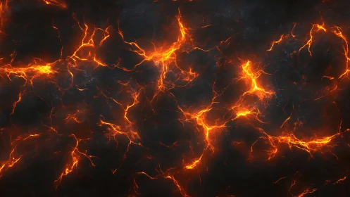 Cryogenic Fracture Network with Dynamic Incandescent Channels