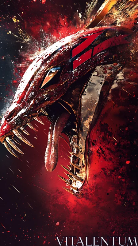 Digital rendering shows stylized metallic serpent head