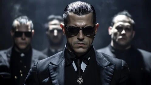 Cool-headed leader in sharp suit and mysterious shadows.