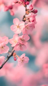 Delicate Cherry Blossoms in Soft Spring Light