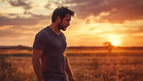 Golden hour walk through quiet fields and lingering thoughts.