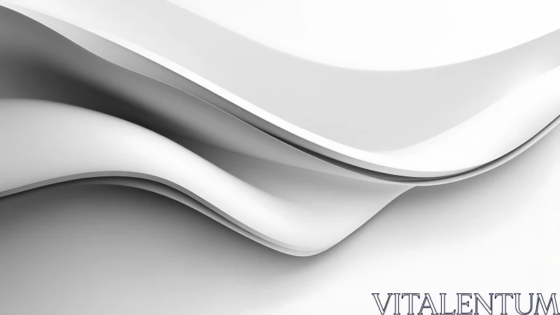 White curved layers form minimal flowing abstract surface