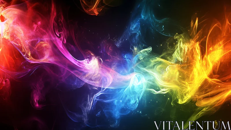 Chromatic Energy Vortex in Abstract Digital Flow Composition.