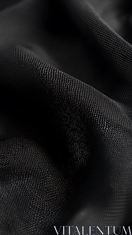 Textured fabric folds create geometric patterns in monochrome.