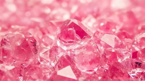 Sugar-bright pink crystals quietly rehearse their own sunrise