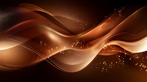 Curved luminous bands intersect over dark gradient background